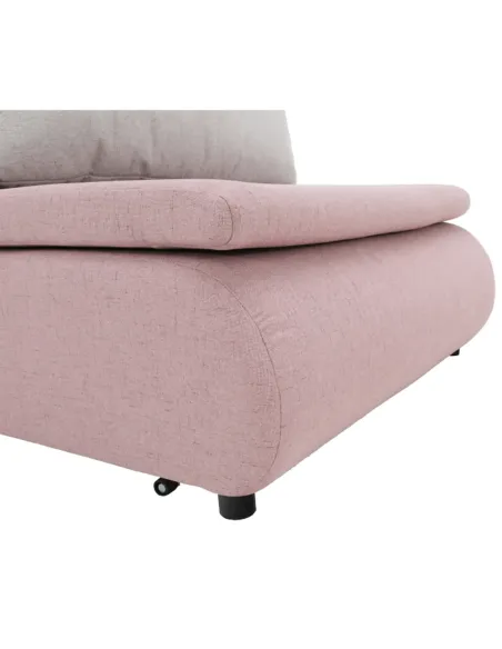Fotoliu KENY, living, 100x90x87 cm, textil roz/gri, extensibil cu pat 100x196 cm | MobilaOK