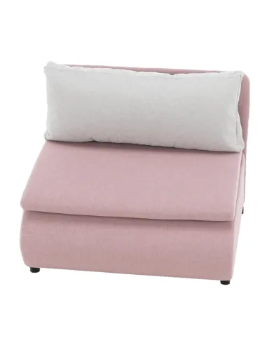 Fotoliu KENY, living, 100x90x87 cm, textil roz/gri, extensibil cu pat 100x196 cm | MobilaOK
