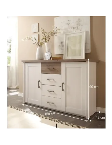 Scrin LUMERA, dormitor, 150x42x90 cm, PAL melaminat | MobilaOK