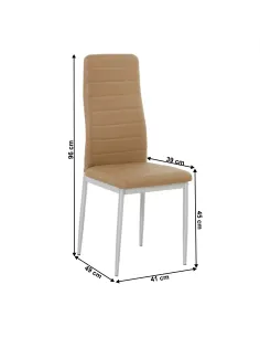Scaun, COLETA NOVA, bucătărie/dining, 41x49x96 cm, piele ecologică și metal | MobilaOK 2