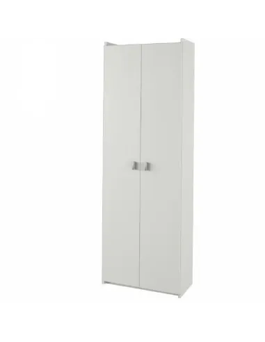Dulap, NATALI TYP 2, dormitor/hol, 64x190x31.8 cm, PAL melaminat alb | MobilaOK