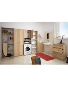 Dulap, NATALI TYP 6, dormitor/hol, 64x190x32 cm, PAL melaminat stejar sonoma | MobilaOK 2