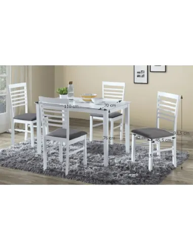 Set de bucătărie BRISBO, bucătărie, 110x70x76 cm, MDF/textil | MobilaOK