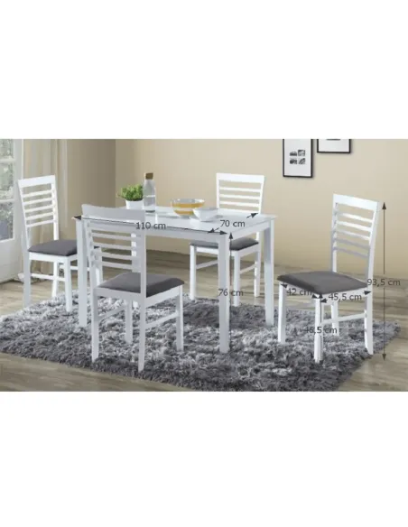 Set de bucătărie BRISBO, bucătărie, 110x70x76 cm, MDF/textil | MobilaOK