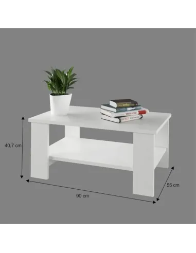 Măsuță de cafea BERNARDO pentru living, 90x55x40.7 cm, PAL melaminat | MobilaOK