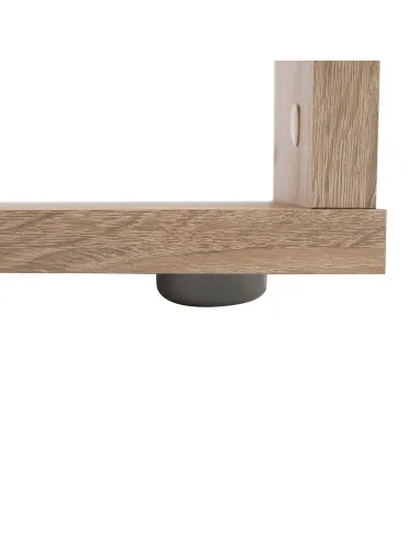 Masă PC de colț NOE, 135x135x74 cm, PAL melaminat stejar sonoma/alb | MobilaOK