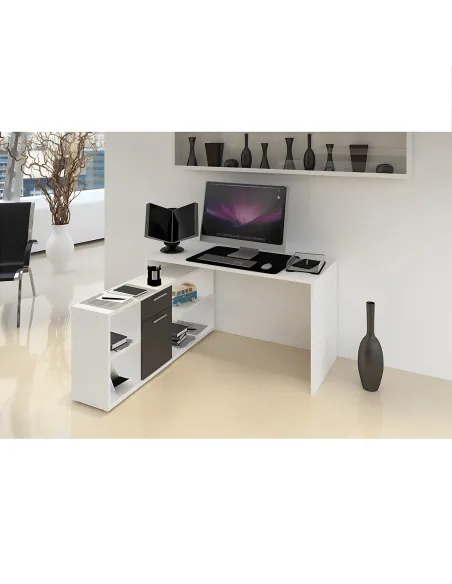 Masă PC NOE NEW, birou, 135x135x74 cm, PAL melaminat | MobilaOK