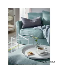 Măsuță portabilă DERIN living/dormitor 43.6x52.5 cm MDF și metal | MobilaOK 2