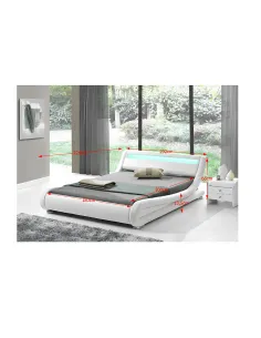 Pat, FILIDA, dormitor, 180x200, piele ecologică | MobilaOK 2