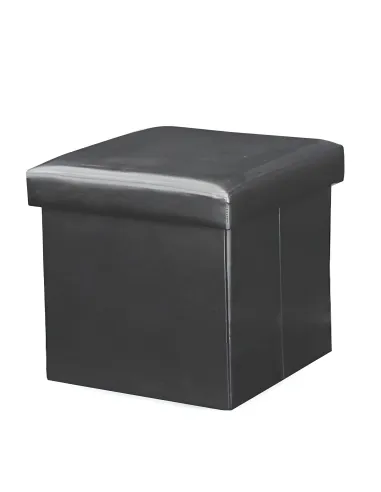 Taburet pliabil TELA NEW, living/dormitor/hol, 40x40x37 cm, piele eco | MobilaOK