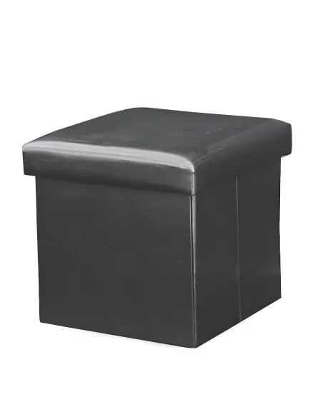 Taburet pliabil TELA NEW, living/dormitor/hol, 40x40x37 cm, piele eco | MobilaOK