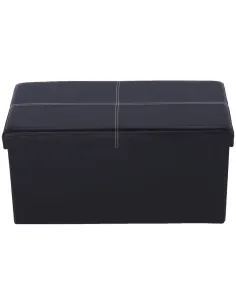 Taburet pliabil IMRA, living/dormitor, 76x38x38 cm, piele eco | MobilaOK