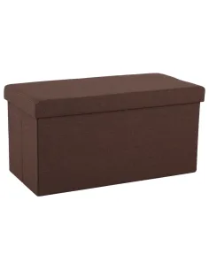 Taburet pliabil ORELIA, living/dormitor, 76x38x38 cm, material textil maro | MobilaOK