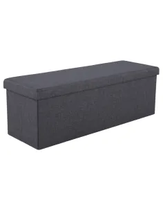 Taburet pliabil UMINA, gri, cu stocare, 114x38x38 cm, textil | MobilaOK