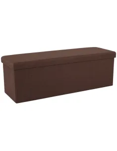 Taburet UMINA, pliabil cu stocare, 114x38x38 cm, material textil maro | MobilaOK