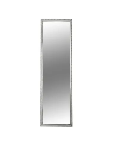 Oglindă MALKIA TYP 3 pentru hol/dormitor, 38x128 cm, ramă lemn argintie | MobilaOK