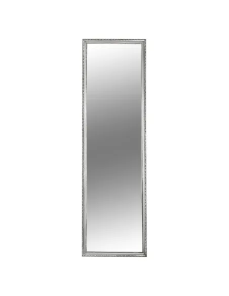 Oglindă MALKIA TYP 3 pentru hol/dormitor, 38x128 cm, ramă lemn argintie | MobilaOK