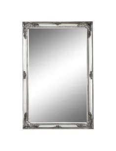 Oglindă MALKIA TYP 6 pentru hol/dormitor, 60x90 cm, ramă lemn argintiu | MobilaOK