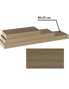 Poliţă GANA, living/hol/dormitor, 80x25 cm, MDF stejar trufă | MobilaOK