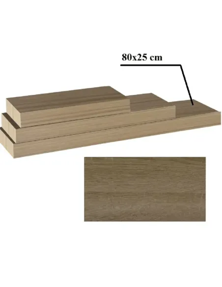 Poliţă GANA, living/hol/dormitor, 80x25 cm, MDF stejar trufă | MobilaOK