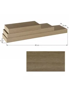 Poliţă GANA, living/hol/dormitor, 80x25 cm, MDF stejar trufă | MobilaOK 2