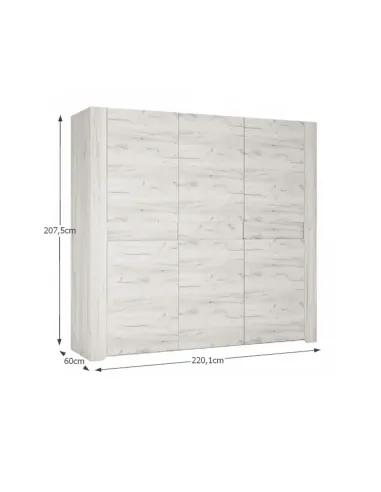 Dulap ANGEL TIP 22, dormitor, 220x207.5x60 cm, PAL melaminat | MobilaOK