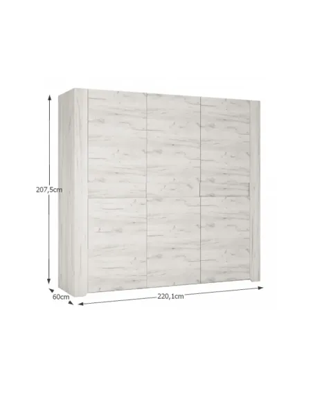 Dulap ANGEL TIP 22, dormitor, 220x207.5x60 cm, PAL melaminat | MobilaOK