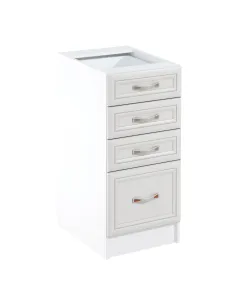 Dulap inferior D40S4 cu 4 sertare, alb/pin Andersen, SICILIA | MobilaOK