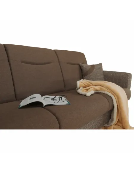 Canapea extensibilă MILO, colțar 3 locuri, 221x91x90 cm, material textil | MobilaOK