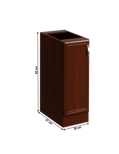 Dulap bucătărie SICILIA, model stânga, 30x82x47 cm, PAL melaminat nuc Milano | MobilaOK