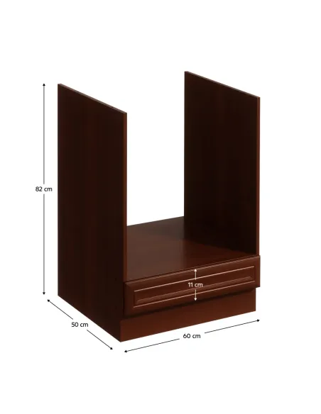 Dulap inferior SICILIA pentru bucătărie, 60x82x50 cm, PAL melaminat nuc Milano | MobilaOK