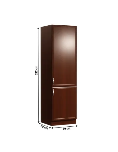Dulap D60ZL pentru frigider încorporat, model dreapta, nuc Milano, SICILIA | MobilaOK