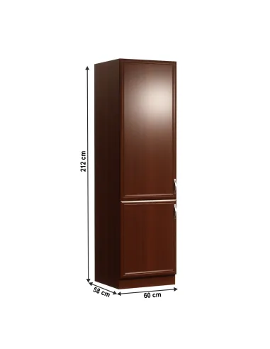 Dulap D60ZL pentru frigider încorporat, model stânga, nuc Milano, SICILIA | MobilaOK