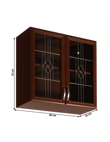Dulap Superior G80S cu Geam Bucătărie, 80x72x32 cm, PAL Melaminat | MobilaOK