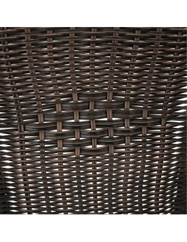 Scaun stivuibil DOREN, living/terasă, 53x72x63 cm, Răchită sintetică și metal | MobilaOK
