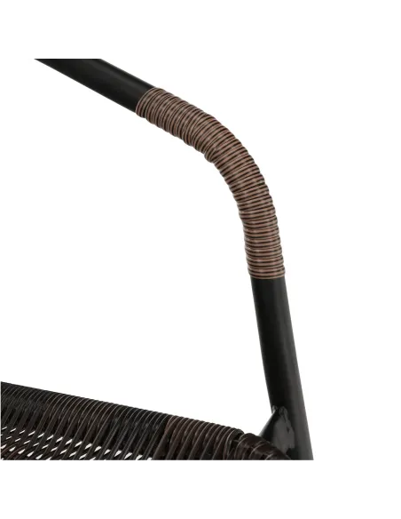 Scaun stivuibil DOREN, living/terasă, 53x72x63 cm, Răchită sintetică și metal | MobilaOK