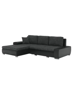 Colţar TRAMP, dormitor, 257x180x83 cm, textil si piele ecologică | MobilaOK