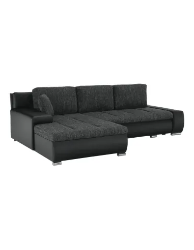 Colţar TRAMP, dormitor, 257x180x83 cm, textil si piele ecologică | MobilaOK