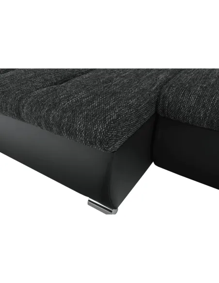 Colţar TRAMP, dormitor, 257x180x83 cm, textil si piele ecologică | MobilaOK