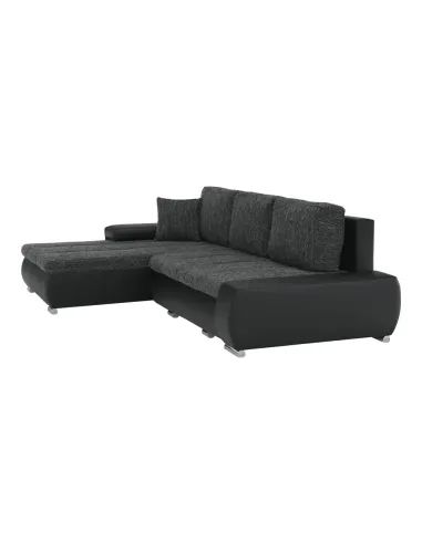 Colţar TRAMP, dormitor, 257x180x83 cm, textil si piele ecologică | MobilaOK