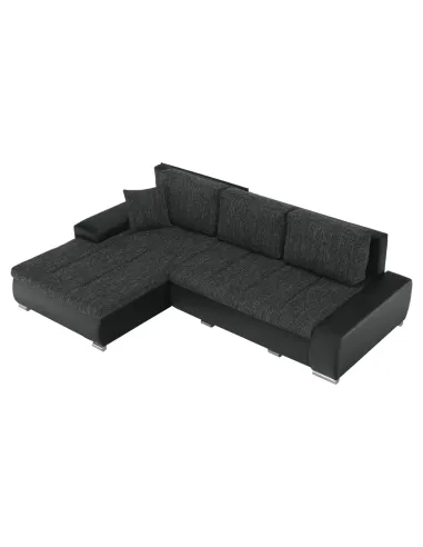 Colţar TRAMP, dormitor, 257x180x83 cm, textil si piele ecologică | MobilaOK