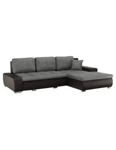 Colţar TRAMP, dormitor, 257x180x83 cm, textil Berlin/piele eco | MobilaOK