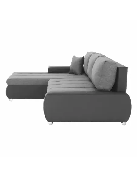 Colţar TRAMP extensibil (S/D), 257x180x83 cm, textil/piele ecologică, living | MobilaOK
