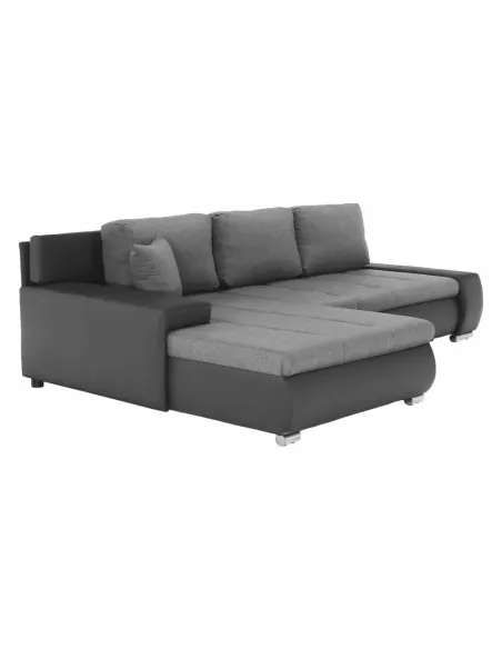 Colţar TRAMP extensibil (S/D), 257x180x83 cm, textil/piele ecologică, living | MobilaOK