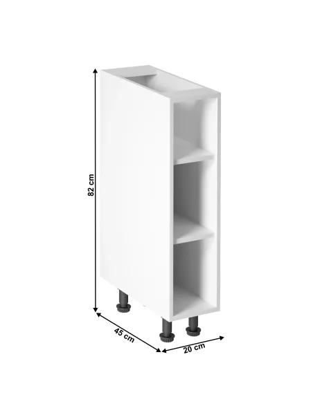Dulap inferior cu două rafturi, D20P, alb PROVENCE | MobilaOK