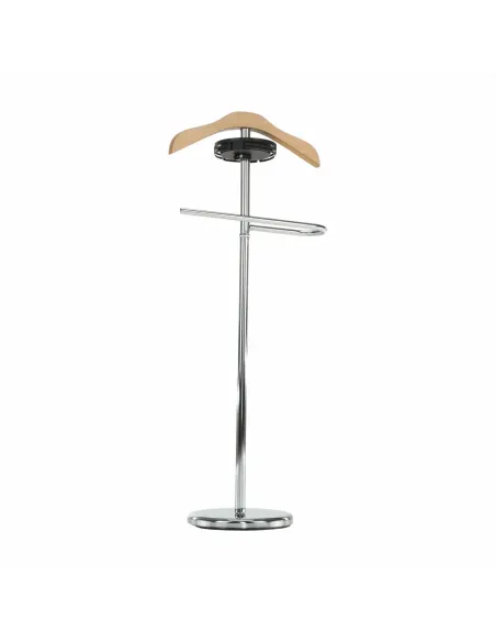 Cuier SUNIL, slujitor mut hol, 46x28x110 cm, lemn natural/crom | MobilaOK