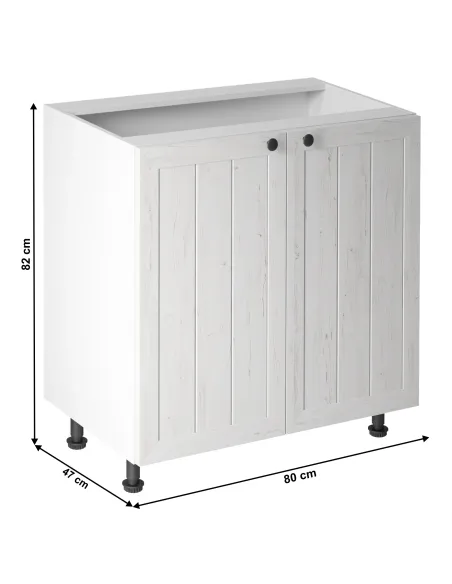 Dulap inferior PROVENCE, bucătărie, 80x47x82 cm, PAL melaminat/MDF | MobilaOK