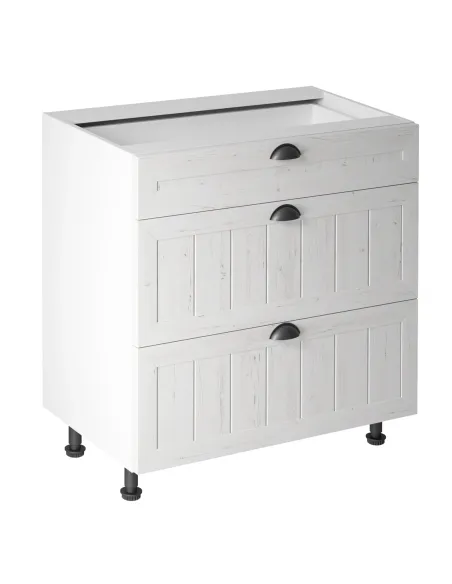 Dulap de bucatarie PROVENCE, 3 sertare, 80x47x82 cm, PAL melaminat | MobilaOK