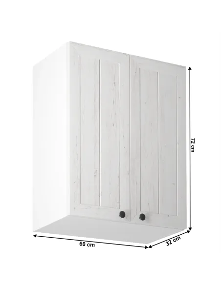 Dulap superior G60, alb/pin Andersen, PROVENCE | MobilaOK