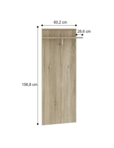 Cuier MARIO NEW TYP D-6, hol, 60.2x156.8x28.6 cm, PAL melaminat | MobilaOK 2
